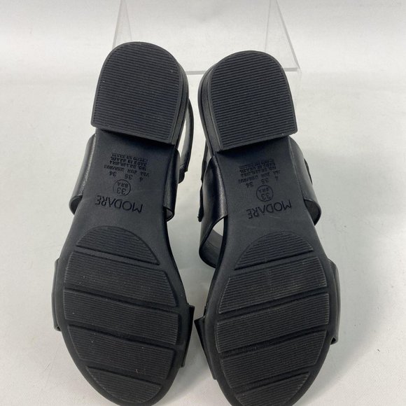 Donna Velenta By Modare Ultraconforto Slingback Sandal Womens US 4 Black Leather - Picture 5 of 6